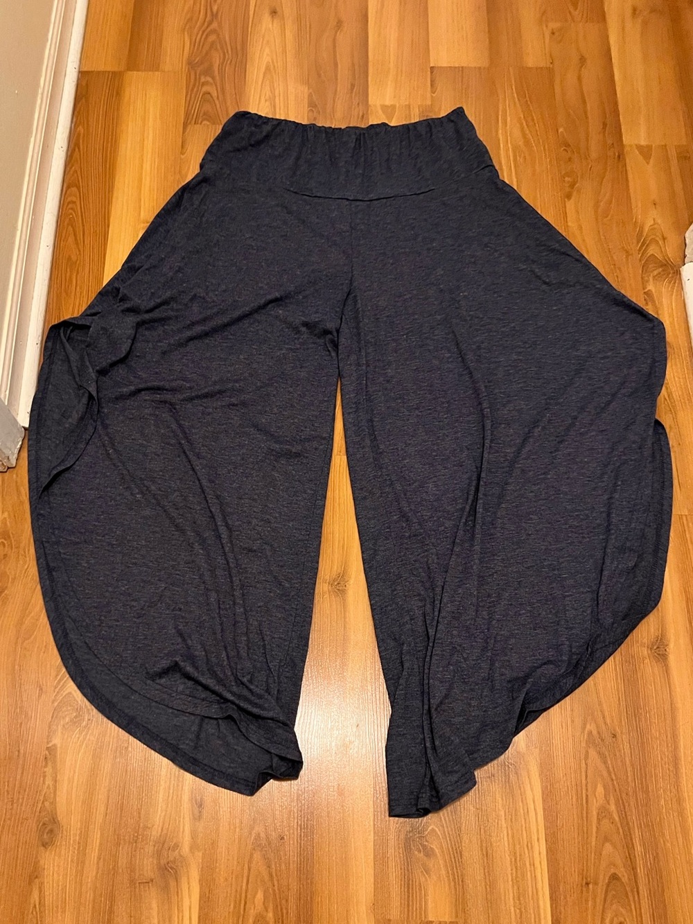 LoveUDear Heather Blue Wide-Leg Tulip Hem Palazzo Pants